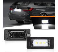 OZ-LAMPE 2 Piezas Luces de matrícula LED para BMW E82 E88 E90 E91 E92 E93 E39 E60 E61 F07 F10 F11 F18 E84 E25 E70 E71 F15 E1 E2, Luz de matrícula con Canbus Resistor