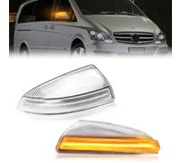 OZ-LAMPE Intermitente Lateral LED, luces de lateral para Mercedes Benz Viano Bus W639 Vito MIXTO BOX W639 C Class Saloon W204 C Class T modelo S204 Benz ML Class, Canbus, 2 Piezas