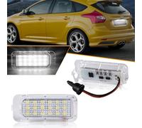 OZ-LAMPE LED Luz de matrícula para F-ord Fiesta MKVI Focus MKII MKIII Galaxy MKIII Grand C-Max MKII Kuga Mondeo MKIV Ranger S-MAX Jaguar XF, Luz de la Placa del Auto 2 Piezas 18 * 2835 SMD Canbus