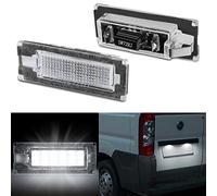 OZ-LAMPE LED Luz de matrícula para Fi-at Ducato Bus Kasten Peug-eot Boxer Bus Kasten, Luz de la Placa del Auto para Citroen Jumper Bus Kasten, 2 Piezas, 18 * 2835 SMD Canbus