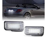 OZ-LAMPE LED Luz de matrícula para Merce-des Benz Clase E W211 4D 5D Clase C W203 5D Clase CLS C219 4D Clase SLK R171 2D, Luz de la Placa del Auto 2 Piezas 18 * 2835 SMD Canbus