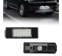 OZ-LAMPE LED Luz de matrícula para Peugeo-t 207 106 1007 307 308 3008 406 407 508 806 Expert Rcz Citro-en Berlingo C2 C3 C4 C5 C6 C8 DS3, Luz de la Placa del Auto 2 Piezas 18 * 2835 SMD Canbus