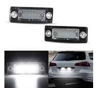 OZ-LAMPE LED Luz de matrícula para V-W Caddy 2K Golf Plus 5M1 Jetta 1K2 Passat Limousine 3bg Passat Variant 3C B6 T5 7H 7J Touran 1T1 1T2 1T3, Luz de la Placa del Auto 2 Piezas 18 * 2835 SMD Canbus