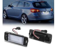 OZ-LAMPE LED Luz de matrícula para Vauxhall Astra J Estate Zafira C, Luces de la Placa del Auto 2 Piezas 18 * 2835 SMD Canbus