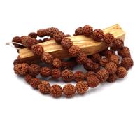OzaarChawk Rudraksha - Collar de cuentas Mala con 108 cuentas de oración para Japón, meditación y para aumentar la calma, madera, sin piedras preciosas