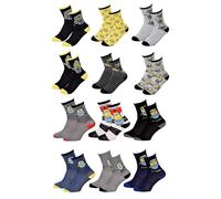 Ozabi Calcetines de niño LICENCIA SURPRISE PACK DE 12 PARES (31/34, Pack 12 MOI MOCHE ET MECHANT)