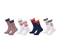 Ozabi Pack de calcetines para hombre JAWS: Tiburón (43/46, Lote de 4 pares 1987)