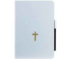 Ozaki OC103BW - Funda para Apple iPad Mini, diseño de Biblia, Color Blanco