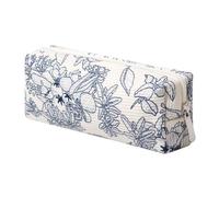 OZAOZ Bolsa de cosméticos para mujer, bolsa de maquillaje de pana, organizador de maquillaje, bolsa pequeña para bolso, bolsa de almacenamiento portátil con cremallera, bolsa de aseo para mujer, azul