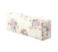 OZAOZ Bolsa de cosméticos para mujer, bolsa de maquillaje de pana, organizador de maquillaje, bolsa pequeña para bolso, bolsa de almacenamiento portátil con cremallera, bolsa de aseo para mujer