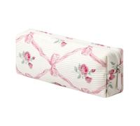 OZAOZ Bolsa de cosméticos para mujer, bolsa de maquillaje de pana, organizador de maquillaje, bolsa pequeña para bolso, bolsa de almacenamiento portátil con cremallera, bolsa de aseo para mujer