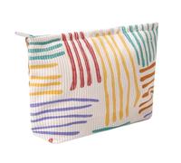 OZAOZ Bolsa de maquillaje para mujer, bolsa de cosméticos de flores con cremallera, bolsa de maquillaje de pana de gran capacidad, organizador de neceser de viaje para mujeres y niñas, Flower-R, Bolsa