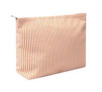 OZAOZ Neceser de maquillaje, neceser de viaje, organizador de lona estética, bolsa con cremallera para mujer, Naranja, Lindo