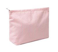 OZAOZ Neceser de maquillaje, neceser de viaje, organizador de lona estética, bolsa con cremallera para mujer, Rojo -, Lindo