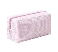OZAOZ Neceser de maquillaje, neceser de viaje, organizador de lona estética, bolsa con cremallera para mujer, M-Rosado, Lindo