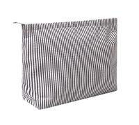 OZAOZ Neceser de maquillaje, neceser de viaje, organizador de lona estética, bolsa con cremallera para mujer, Negro -, Lindo