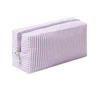 OZAOZ Neceser de maquillaje, neceser de viaje, organizador de lona estética, bolsa con cremallera para mujer, M-púrpura, Lindo