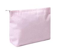 OZAOZ Neceser de maquillaje, neceser de viaje, organizador de lona estética, bolsa con cremallera para mujer, Rosado, Lindo