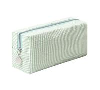 OZAOZ Neceser de maquillaje, neceser de viaje, organizador de lona estética, bolsa con cremallera para mujer, verde (M-Green), Lindo