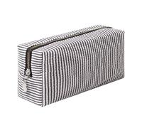 OZAOZ Neceser de maquillaje, neceser de viaje, organizador de lona estética, bolsa con cremallera para mujer, M-negro, Lindo