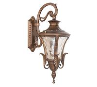 OZBMA Aplique de Pared Exterior Estilo Vintage para jardín, Pasillo o Villa. Apliques de Pared, IP65, Resistente al Agua, Aluminio Fundido a presión + Cristal, Bombilla E27.