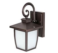 OZBMA Farol de Pared Exterior para paisajes, lámpara Decorativa Minimalista Impermeable IP55, Aplique de Aluminio para jardín, Patio o fachada, para escaleras y pasillos (E27) (A 7,4 Pulgadas)