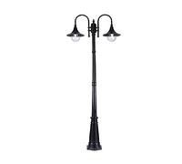 OZBMA Farola de 2 Luces para Exteriores, IP55, Tradicional, Impermeable, de Aluminio, para jardín, césped, Villa, Pilar E27 (320 cm)