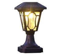 OZBMA Farola de Pared Solar LED para Exteriores, Impermeable, Resistente a la Lluvia, de Cristal, para Puertas, pilares y Vallas.