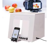OZBMA Kit de Caja de luz para fotografía de joyería, Mini Estudio fotográfico con función de rotación eléctrica de 360°, Luces de Relleno de Brillo Ajustable, admite Colgar o Colocar (Tb20)