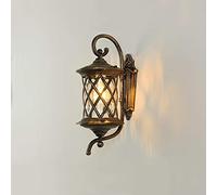 OZBMA Lámpara de Pared con Forma de piña, Aplique Exterior Impermeable de 46 cm, faroles Exteriores de Aluminio Fundido a presión Resistente a la corrosión con Cristal Transparente, Bombilla E27