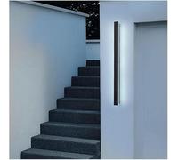 OZBMA Lámpara de Pared LED Moderna para Exteriores, Resistente al Agua, con Tira de Aluminio, Compatible con candelabros Jardines y decoración Exterior. Diseño Elegante y Alargado. Luz Blanc