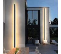 OZBMA Lámpara de Pared LED Moderna para Exteriores, Resistente al Agua, con Tira de Aluminio, Compatible con candelabros Jardines y decoración Exterior. Diseño Elegante y Alargado. Luz Blanc
