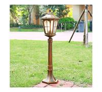 OZBME Aplique de Pared para Exteriores de 80 cm, para césped, de Aluminio Fundido a presión, de Vidrio, Impermeable, para Caminos, Patios, Villas, portones, etc. (Color: Bronce)