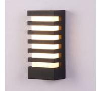OZBME Apliques de Pared Ligeros, luz LED para Exteriores, Aluminio Negro, Modernos, Minimalistas, Impermeables, Cuadrados, para Porche, IP65, para jardín, Patio, balcón, Camino (6000 kA, 15 W A)