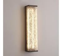 OZBME Apliques de Pared para Patio, Villa, Moderno e Impermeable, iluminación para Pasillo, balcón, jardín, Estilo Amen, Tira Simple de Acero Inoxidable, Fuente de luz COB incorporada (60 cm (()