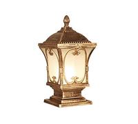 OZBME Lámpara de Pared de Columna de Metal Impermeable para Exteriores, lámpara de Pared, Poste comunitario, Farol de Pilar, iluminación paisajística, Villa, jardín, Porche, E27, Estadio (L)