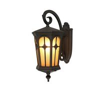 OZBME Lámpara de Pared de Granero Antigua, Impermeable, para Exteriores, con Pantalla de Vidrio, para Porche, Puerta de Entrada, Garaje, iluminación Exterior