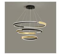 OZBME Lámparas Colgantes LED Modernas para decoración del hogar, lámparas de araña para Sala de Estar, Comedor, iluminación Interior (Blanco cálido, 3 Anillos)