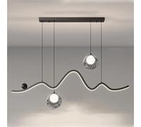 OZBME Lámparas Colgantes nórdicas para Comedor, lámparas de Techo, iluminación Interior (Blanco frío, Negro, 100 cm de Largo)