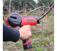 OZBME Máquina para Atar Plantas, Paneles de Cinta para Ganado para jardín, Herramienta para Plantar vides con Pistola de Cinta para Uvas (4 baterías)
