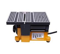 OZBME Mini Sierra de Mesa de Bricolaje de 110 V, pequeña Sierra de Banco eléctrica para carpintería, Herramienta eléctrica de precisión de 4500 RPM, Soporte de Banco de Trabajo Circular