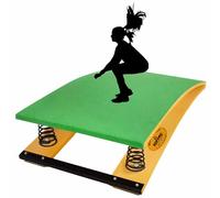 OZBME Tabla elástica de 4 resortes para Gimnasia, Salto de Altura, Resistente y de Madera Grande, para Entrenamiento de Wushu, para Salto de Kung Fu (Verde D)