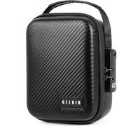 OZCHIN Bolsa a prueba de olores con cerradura de combinación, forro de carbono sin olor, caja de almacenamiento de poliuretano duro, contenedor a prueba de olores, organizador de medicamentos, bolsa