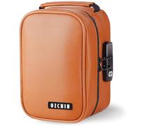 OZCHIN Bolsa a prueba de olores con cerradura de combinación, organizador de archivos, contenedor de medicamentos, caja de almacenamiento sin olor, gran regalo para amigos, marrón, M