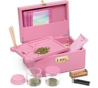 OZCHIN Caja grande de bambú con cerradura de combinación, caja decorativa para el hogar, gran opción de regalo, caja de almacenamiento con tarro de almacenamiento, regalos de Navidad para hombres y