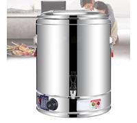 OzcNykt Calentador de Agua eléctrico Anti-Quemado en seco, Termo Comercial de Acero Inoxidable con Grifo, dispensador Aislado con Control de Temperatura para Buffet de Restaurante 40L