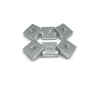 OZDTLP 20 Piezas/Lote de Tuercas cuadradas M5 M6 de Acero al Carbono galvanizado y cincado, Bloque cuadrángulo Delgado(M6x12x12x2mm)