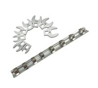 OZDTLP Juego de llaves con mango en L 8/10 piezas, cabezal extremo abierto intercambiable accionamiento 3/8", trinquete pata gallo(8 pieces)