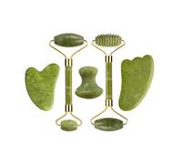 OZDTLP Rodillo de Jade Natural, Juego de Masaje Gua Sha, Tabla Guasha, Peine, raspador, acupuntura Corporal, SPA, Herramientas de Lifting antienvejecimiento.(Type 12)