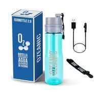 OZEANIC EcoBottle 2.0 750ml Azul- Botella reutilizable con tecnología de ozono in situ | Mejora la calidad del agua | Sin filtros ni químicos | Ideal para viajes, deporte y montaña